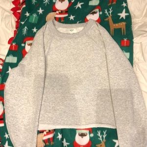 aerie cropped crewneck sweater